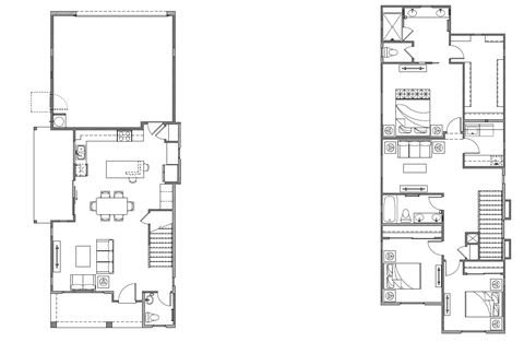 Floor plan for 3 beds, 2.5 baths, 1764 sqft